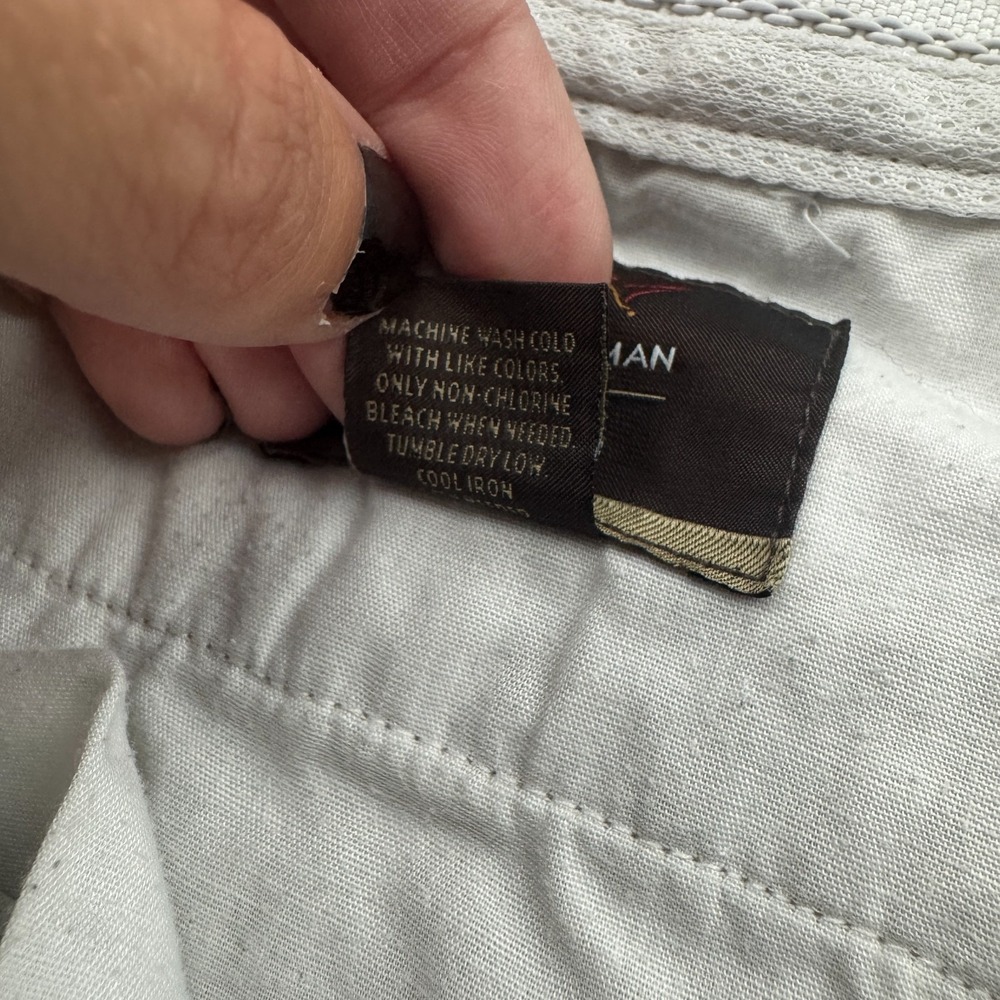 Greg Norman For Tasso Elba FIVE IRON Khaki Chino Shorts Sz 40 Cargo Pocket - Picture 8 of 11